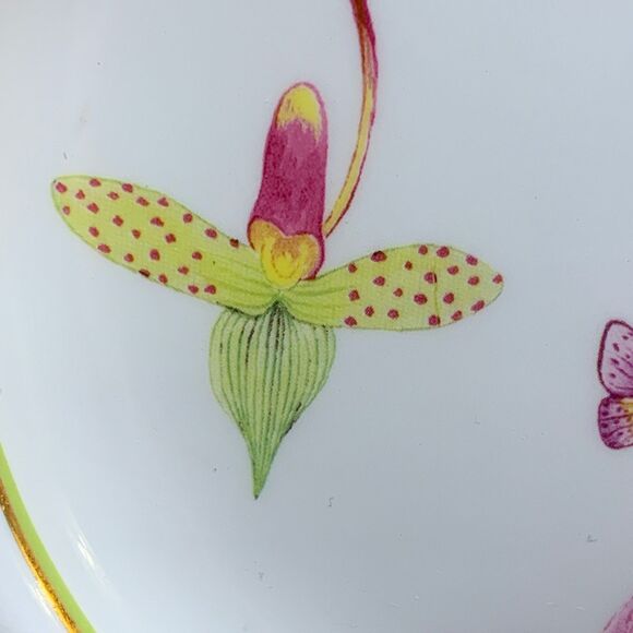 Lynn Chase Fantasia Orchids Platter 6.5 X 10" Vanity Bathroom Tray Trinket Dish - Picture 6 of 16